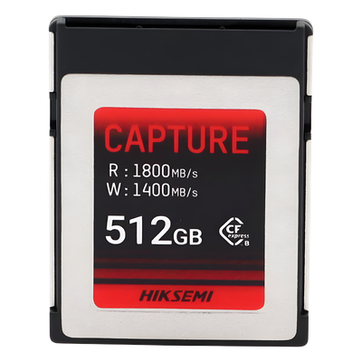 HIKSEMI BY HIKVISION - Memoria CFexpress Tipo B / 512 GB / 1800 MB/s Lectura / 1700 MB/s Escritura / PCIe Gen 3×2 / 8K RAW