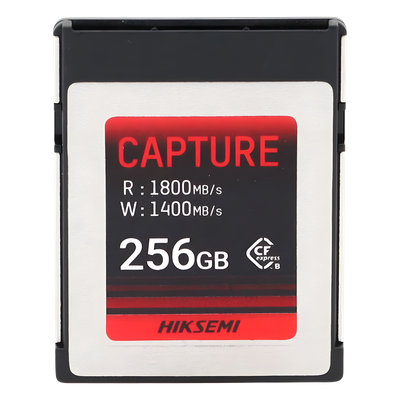 HIKSEMI BY HIKVISION - Memoria CFexpress Tipo B / 256 GB / Lectura 1800 MB/s / Escritura 1400 MB/s / PCIe Gen 3×2 / 8K RAW / -10 °C a 70 °C