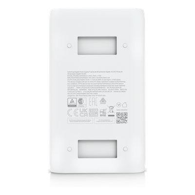 UBIQUITI - Inyector PoE++ / 54V DC 1.12A / 60W / 2 Puertos 10 GbE / Protección de Sobretensiones / Eficiencia 88%