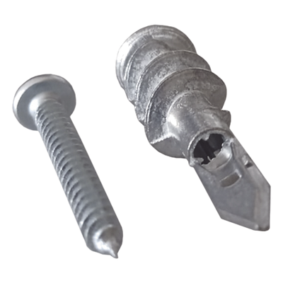 THORSMAN - Taquete Metálico Autoperforable / Zinc / 22 kg Capacidad / 8 x 1 1/4" / Paneles de Yeso