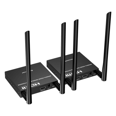 EPCOM TITANIUM - Extensor HDMI Inalámbrico / 4K@60Hz / Resolución 4096x2160 / Tecnología ipcolor STREAM / Banda 5G 5.18-5.24 GHz / Alcance 50 m (164 ft) / Conexión 1 a 4 Pantallas