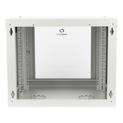 LINKEDPRO - Gabinete de Pared 9U / Rack 19" / Cristal Templado / Profundidad 479.5 mm / Carga 80 kg / Acero Reforzado