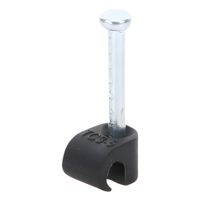 THORSMAN - Grapa para Fibra Óptica / Clavo Integrado 19.1 mm / Polipropileno UV / Rango Térmico -10°C a +120°C / 100 Piezas
