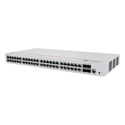 HUAWEI - Switch Administrable Capa 2 / 48 Puertos Gigabit / 4 SFP Uplink / Switching 104 Gbps / Reenvío 77 Mpps / Administración Nube Gratis