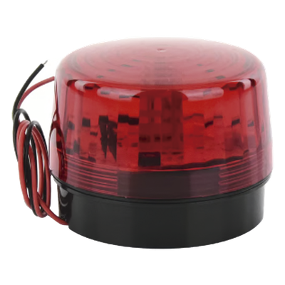 SFIRE - Luz Estroboscópica LED / 35 LEDs / 8 Patrones de Parpadeo / IP66 / 12-24 Vcc/Vca / Batería de Respaldo 9V