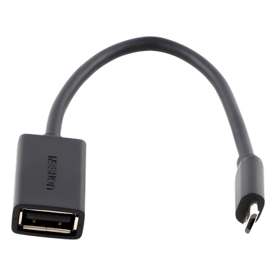 UGREEN - Adaptador OTG / Micro USB Macho a USB 2.0 A Hembra / 480 Mbps / 10 cm / Plug & Play