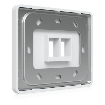 UBIQUITI - Placa de Pared Keystone / 2 Puertos / Horizontal / Superficie Pintable / 4.4 x 3.2 x 0.12 in / Paquete 4 Piezas