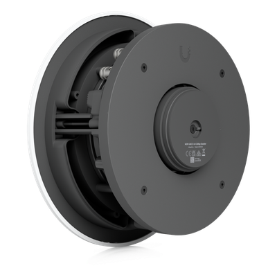 UBIQUITI - Altavoz Empotrable de Techo / Woofer 6.5" / Tweeter 1" Pivote ±15° / 130W / 8 Ohms / Cobertura Simétrica Axial 90° / NDAA Compliant