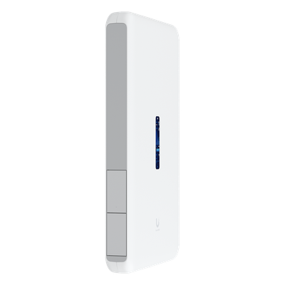 UBIQUITI - Cloud Gateway Montaje en Pared / Wi-Fi 6 Integrado / Enrutamiento 3.5+ Gbps / Switch PoE 420 W / Pantalla Táctil 4.7" / 18 Puertos / 10G SFP+