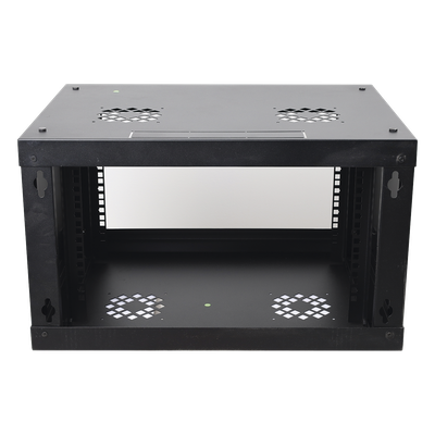 LINKEDPRO - Gabinete de Pared / 6U / 19'' / 455 mm Profundidad / 80 kg Carga / Acero Reforzado / 1.49 ft Alto