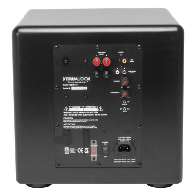 TRUAUDIO - Subwoofer compacto de 12 in |  2 radiadores pasivos | amplificador interno de 350W