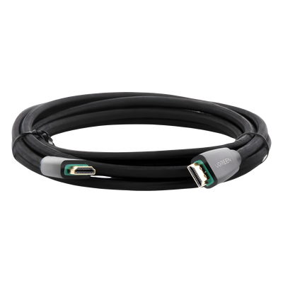 UGREEN - Cable HDMI 2.0 de Nylon Trenzado / 3 Metros (9.84 Pies) / 4K@60Hz / HDR / 3D / HEC (Canal Ethernet HDMI) / ARC (Canal de Retorno de Audio) / Color Profundo de 48 Bits / Audio de 32 Canales / HDCP 2.2 / Audio DTS: X / 18 Gbps / Blindaje de 4 Capas