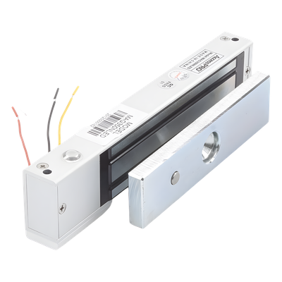 ACCESSPRO - Chapa Magnética Electromagnética / 350 lbs (158.8 kg) / LED Estado / 12/24 VCC / Sensor NO/COM / Interior