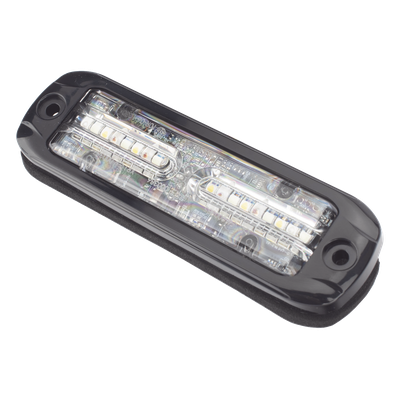 ECCO - Luz LED de Advertencia Exterior / 18 LEDs Tricolor / Perfil Ultra Delgado / 12-24 VDC / Óptica 360°