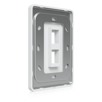 UBIQUITI - Placa Keystone Universal / 2 Puertos / Superficie Pintable / Montaje Vertical / 4 Piezas