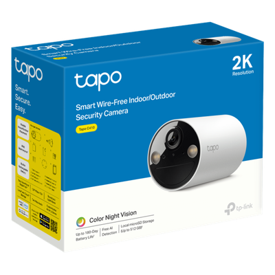 TP-LINK - Cámara IP Inalámbrica / 2K 3 Megapixel / Batería 6400 mAh 180 días / Visión Nocturna Color / IP65 / Detección IA Personas