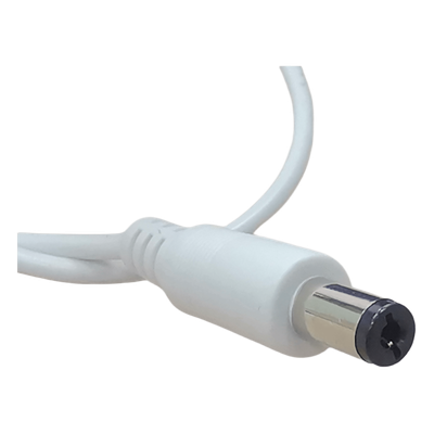 EPCOM POWERLINE - Cable de Alimentación DC / Conector Macho 5.5 x 2.1 mm / Calibre 22AWG / Longitud 30 cm / Forro Blanco / Polarizado