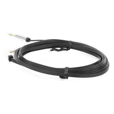 UGREEN - Cable Auxiliar Plano / 2 m (6.6 ft) / Conector 3.5 mm Macho-Macho / Ángulo 90° a Recto / Audio Estéreo Hi-Fi