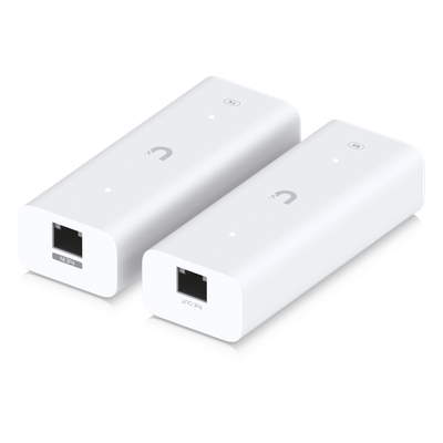 UBIQUITI - Extensor PoE sobre 2 Hilos / Entrada PoE++ 50V / Salida PoE+ 48V / Alcance hasta 400 m (1312 ft) / Interfaz 10/100 Mbps / HomePlug AV