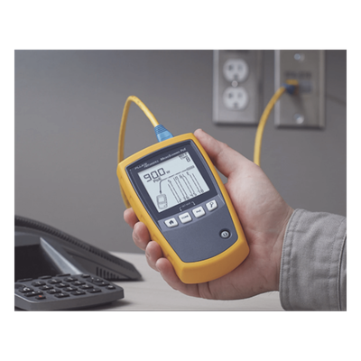 FLUKE NETWORKS - Kit de Verificador de Red PoE / Pantalla LCD Retroiluminada / 802.3af/at/bt/UPoE / Mapeo Gráfico / Sonda Intellitone Pro 200