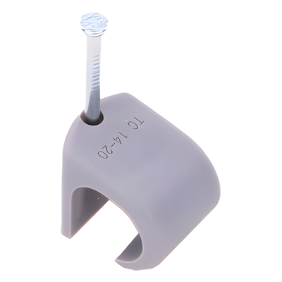 THORSMAN - Grapa para cable redondo / 14mm / Calibre 6 / Polipropileno gris / 100 piezas / -10°C a +120°C