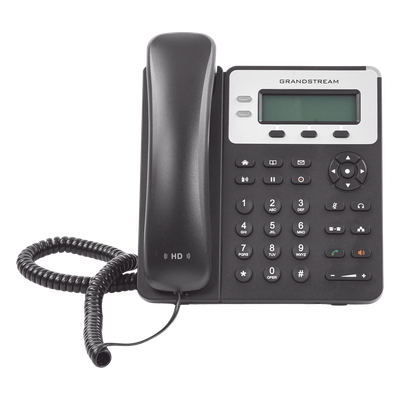 GRANDSTREAM - Teléfono IP / 2 Líneas SIP / Audio HD / LCD 132x48 Retroiluminada / Dual Ethernet 10/100 Mbps / Conferencia 3 Vías / 3 Teclas XML Programables