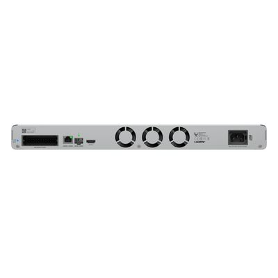 UBIQUITI - NVR Rack 1U / 4 Bahías Hot-Swap / 10G SFP+ y 2.5GbE / 30 Cámaras 4K / Edge-AI / HDMI Viewport