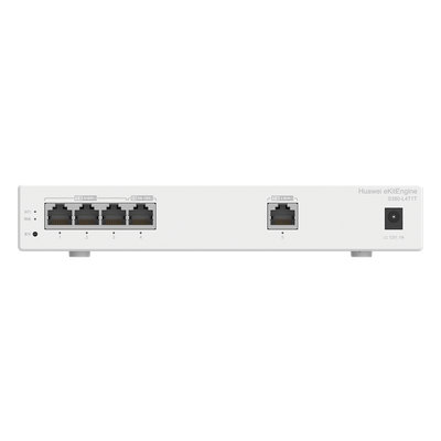 HUAWEI - Router Gateway / 1 Puerto WAN Gigabit / 1 Puerto LAN/WAN Configurable / 3 Puertos LAN Gigabit / Rendimiento 1 Gbps / Controlador 32 APs / 150 Clientes / Libre de Licenciamiento