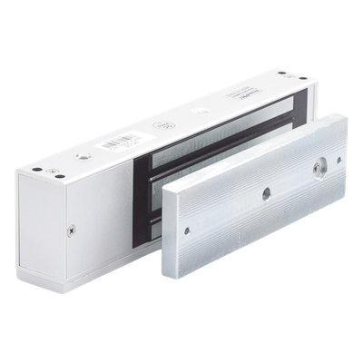 ACCESSPRO - Chapa Magnética Electromagnética / 1200 lbs (544.3 kg) / Doble Voltaje 12/24 VCC / Sensor de Placa / LED Indicador / Interior