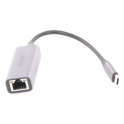 UGREEN - Adaptador de Red / USB-C 3.1 a RJ45 / 5 Gbps / 10/100/1000 Mbps / Thunderbolt 3 / Cable 10 cm (0.33 ft)