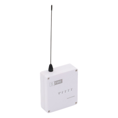 SFIRE - Receptor Inalámbrico / 2500 m (8202.1 ft) de Alcance / 4 Salidas de Relevador Tipo C / Frecuencia 433.92 MHz / Operación -20°C a +80°C