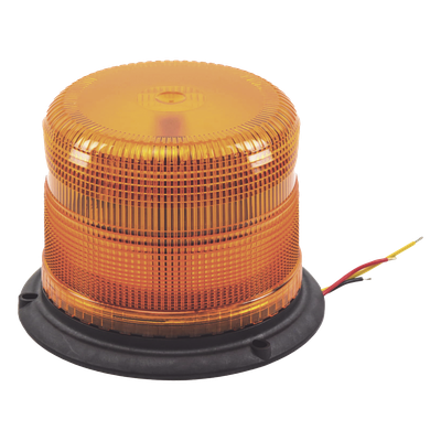 ECCO - Burbuja LED Clase II / 3 LEDs de 5 W / 11 Patrones de Destello / Policarbonato Ámbar / Montaje Permanente / 12-48 VCC / -30 a 50 °C