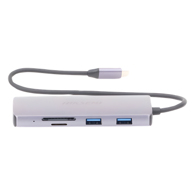 HIKSEMI BY HIKVISION - Hub USB-C 8 en 1 / HDMI 4K@30Hz / 3x USB 3.0 5 Gbps / Lector SD + Micro SD / PD 100W / Aluminio 112 mm (4.4 in)