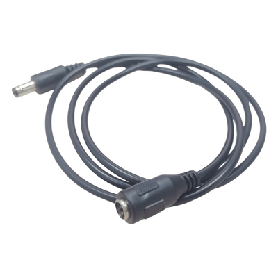 EPCOM POWERLINE - Cable de Alimentación DC / Conector Macho a Hembra 5.5x2.1 mm / 22 AWG / 1 m (3.28 ft) / Polarizado / Forro Negro