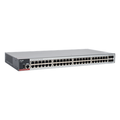 RUIJIE - Switch Administrable L2+ / 48 Puertos Gigabit / 4 Uplink SFP 2.5G / 116 Gbps / 1U Rack