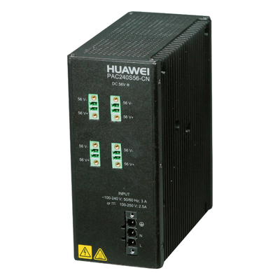 HUAWEI - Fuente de Alimentación Riel DIN / Entrada 100-240 VCA / Salida 56 VCD / 240 W / Para Switch S210I-8P4SX