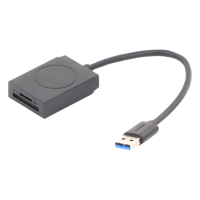 UGREEN - Lector de Tarjetas USB-A 3.0 / Dual Slot SD y MicroSD / 5 Gbps / Hasta 2 TB / Cable 15 cm (5.9 in)
