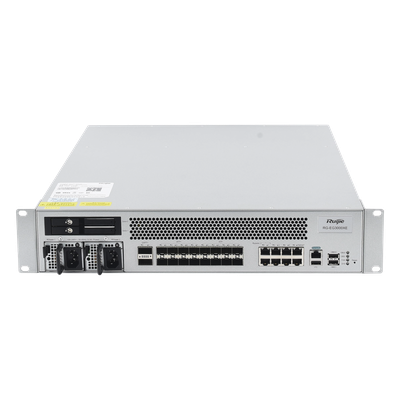 RUIJIE - Router Core Balanceador / 60 Gbps / 9 WAN / 20,000 Usuarios / 8x SFP+ 10G / 2x QSFP+ 40G / VPN 4 Túneles / Rack 2U