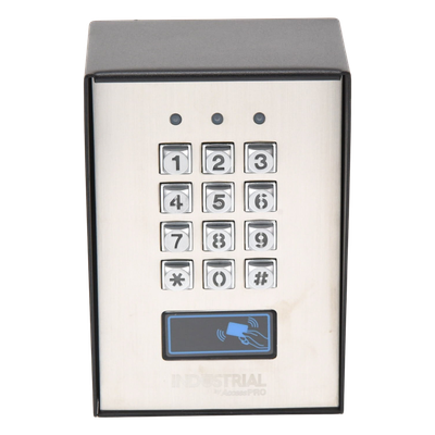 EPCOM - Teclado de Control de Acceso / 3 Métodos de Acceso / 1,200 Usuarios / 3 Relés / Salida Wiegand / Antivandálico / Lector de Proximidad