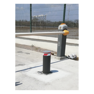 ACCESSPRO - Bolardo Hidráulico / Diámetro 220 mm / Altura 600 mm / Resistencia Impacto 250,000 J / 120 Ciclos/Hora / LED Rojo y Reflectivo