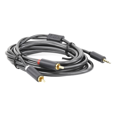 UGREEN - Cable de Audio / 3.5mm Macho a 2 RCA Macho / 3 m (9.84 pies) / Blindaje Múltiple / Conectores Chapados en Oro / TPE Ecológico