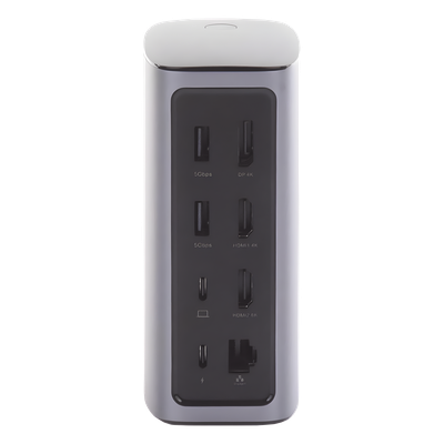 UGREEN - Docking Station USB-C 12 en 1 / 8K HDMI / 4K DisplayPort / USB 3.2 Gen 2 10Gbps / Gigabit Ethernet / Lector SD+MicroSD / Audio 3.5mm / PD 100W
