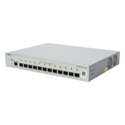 RUIJIE - Switch Administrable Full Aggregation Capa 3 / 12 Puertos SFP+ 10G / 240 Gbps / 1U / 11.81 x 9.13 x 1.73 in