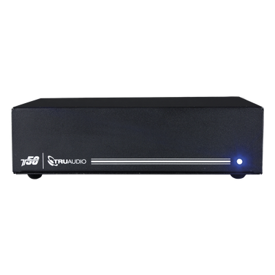TRUAUDIO - Amplificador de Potencia Clase D / 2 Canales / 50W a 8Ω / Salida Subwoofer / Control IR con Aprendizaje / 110V-220V / Montaje en Pared