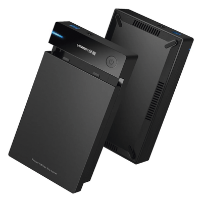 UGREEN - Enclosure para Disco Duro / USB 3.0 con UASP / SATA I/II/III / 3.5" y 2.5" / Hasta 16 TB / Sin Herramientas / Cable 1 m (3.3 ft)