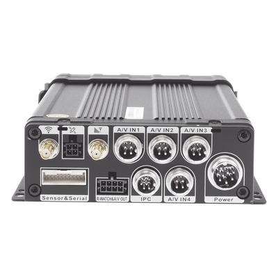 EPCOM - DVR Móvil / Multiplataforma / 4 Canales AHD 2 Megapixel / Almacenamiento en Memoria SD / H.265 / Chip IA Embebido / Soporta 4G / GPS