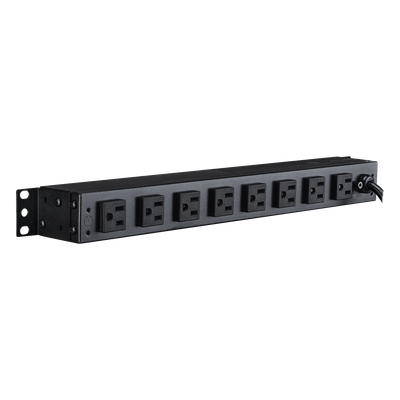 CYBERPOWER - PDU Básico Rack / 10 Salidas NEMA 5-15R / 15 Amp / 120 Vca / 1U / Cable 4.5 m (14.8 ft)