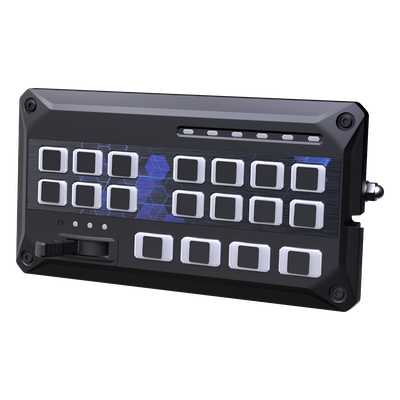SIGNALPRO - Sirena Vehicular / Amplificador Clase D 200W / Controlador Deslizante 19 Botones / 12 Salidas Auxiliares / Grabación 20 Segundos
