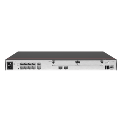 HUAWEI - Router Empresarial / 8 Puertos 10/100/1000 Mbps / 2 Puertos SFP Combo / Rendimiento 4 Gbps / Balanceo de Cargas / Hasta 700 Clientes / VPN Multiprotocolo