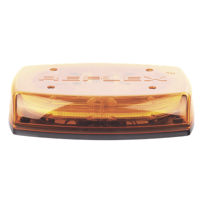 ECCO - Mini Barra de Luces LED / Ámbar / 4 Módulos 6 LED / 35 Patrones / IP65 / 12-24 VCC / Montaje Permanente